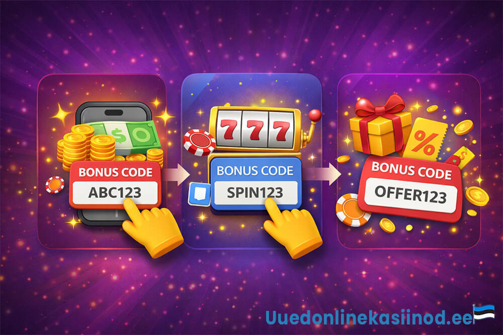 Erinevat tüüpi kasiino boonuskoodid